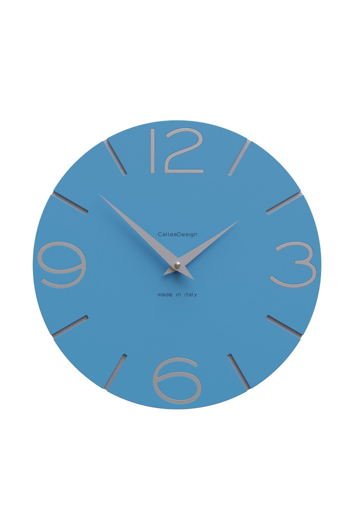 CalleaDesign Smile wall clock in Light Blue finish