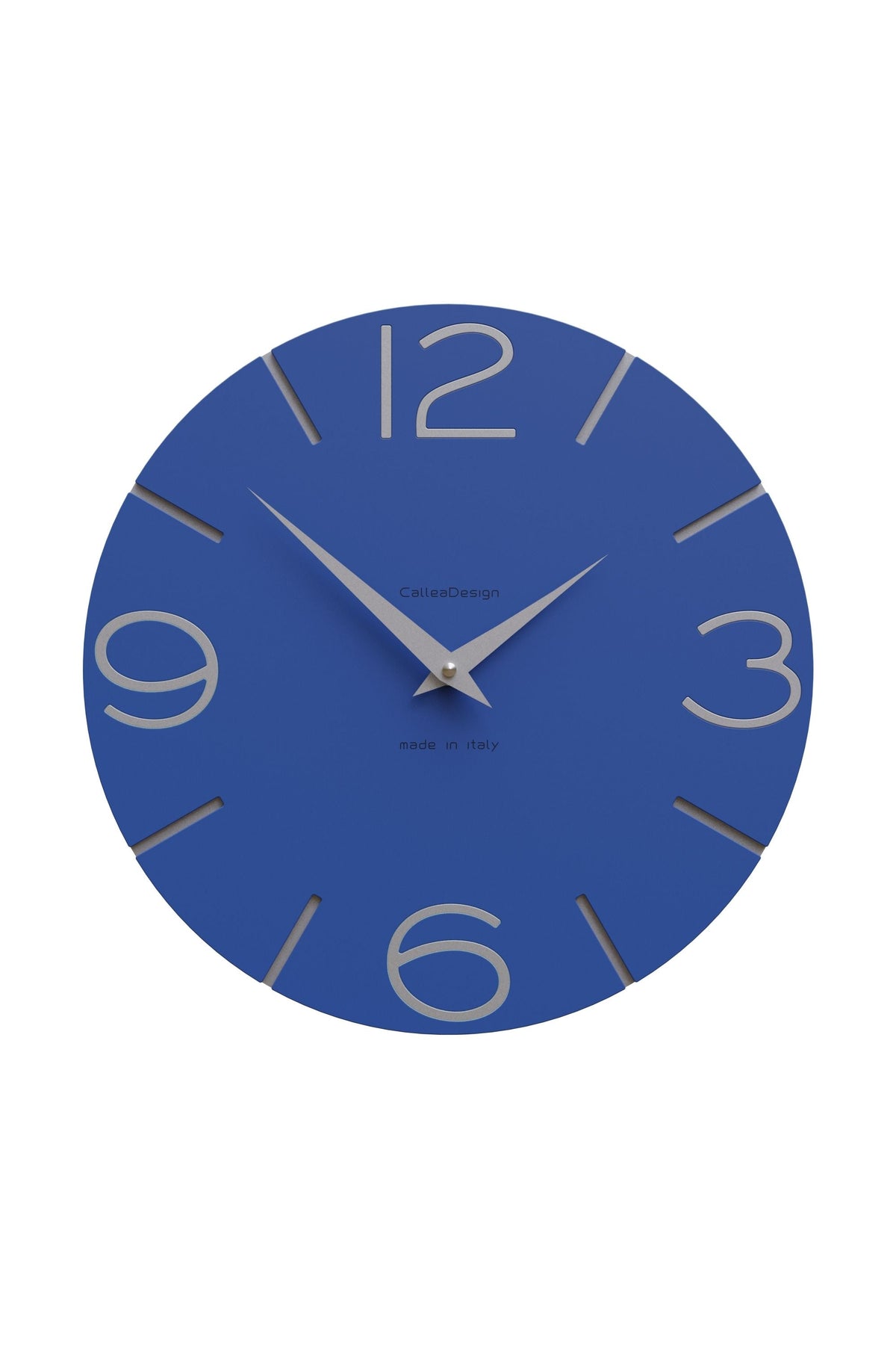 CalleaDesign Smile wall clock in Electric Blue finish