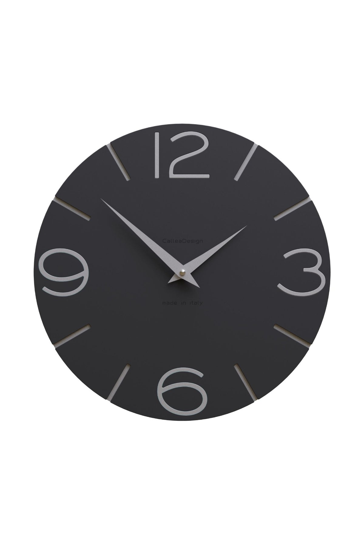CalleaDesign Smile wall clock in Black finish