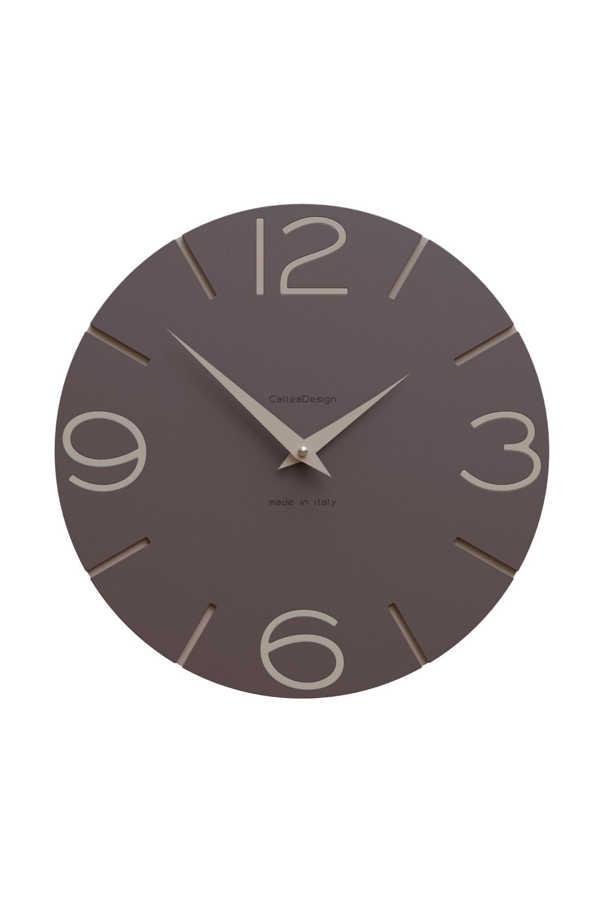 CalleaDesign Smile wall clock in Chocolate finish