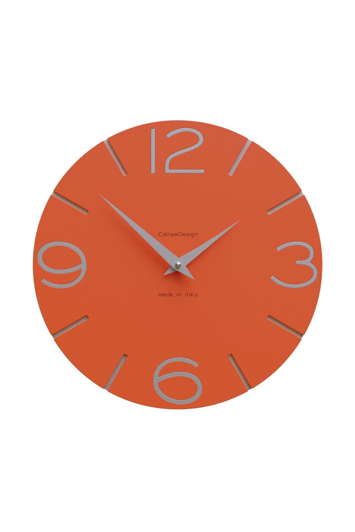 CalleaDesign Smile wall clock in Orange finish