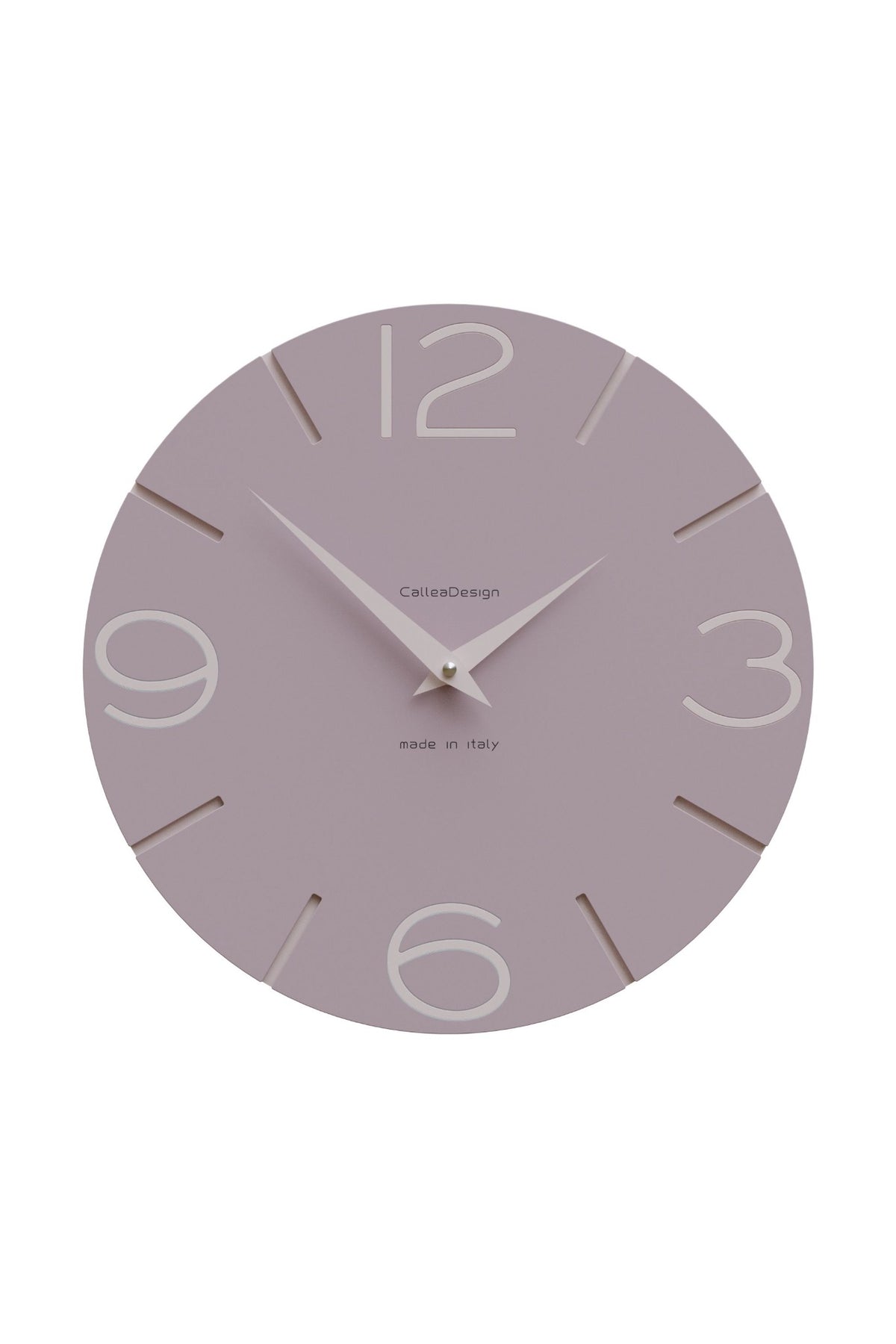 CalleaDesign Smile wall clock in Plum Grey finish