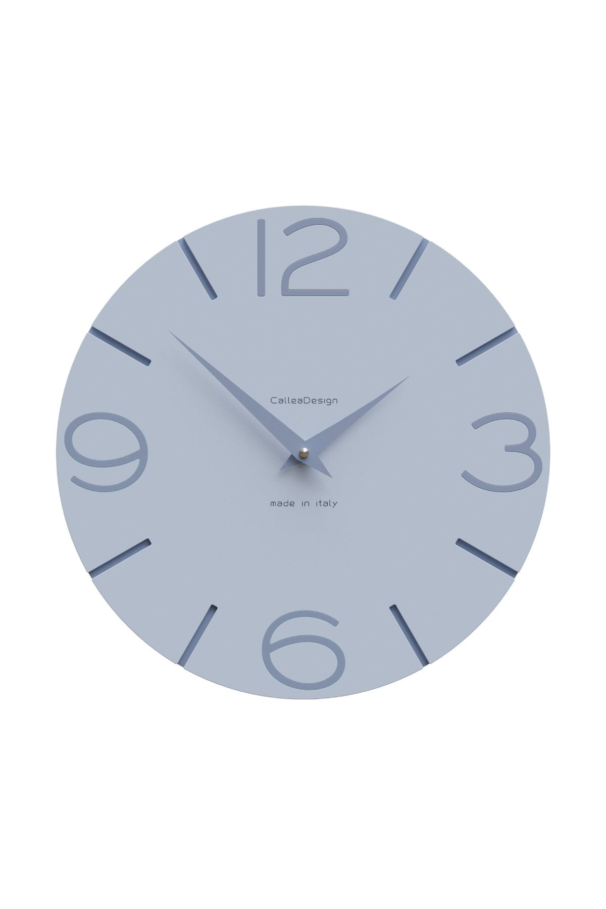 CalleaDesign Smile wall clock in Powder Blue finish