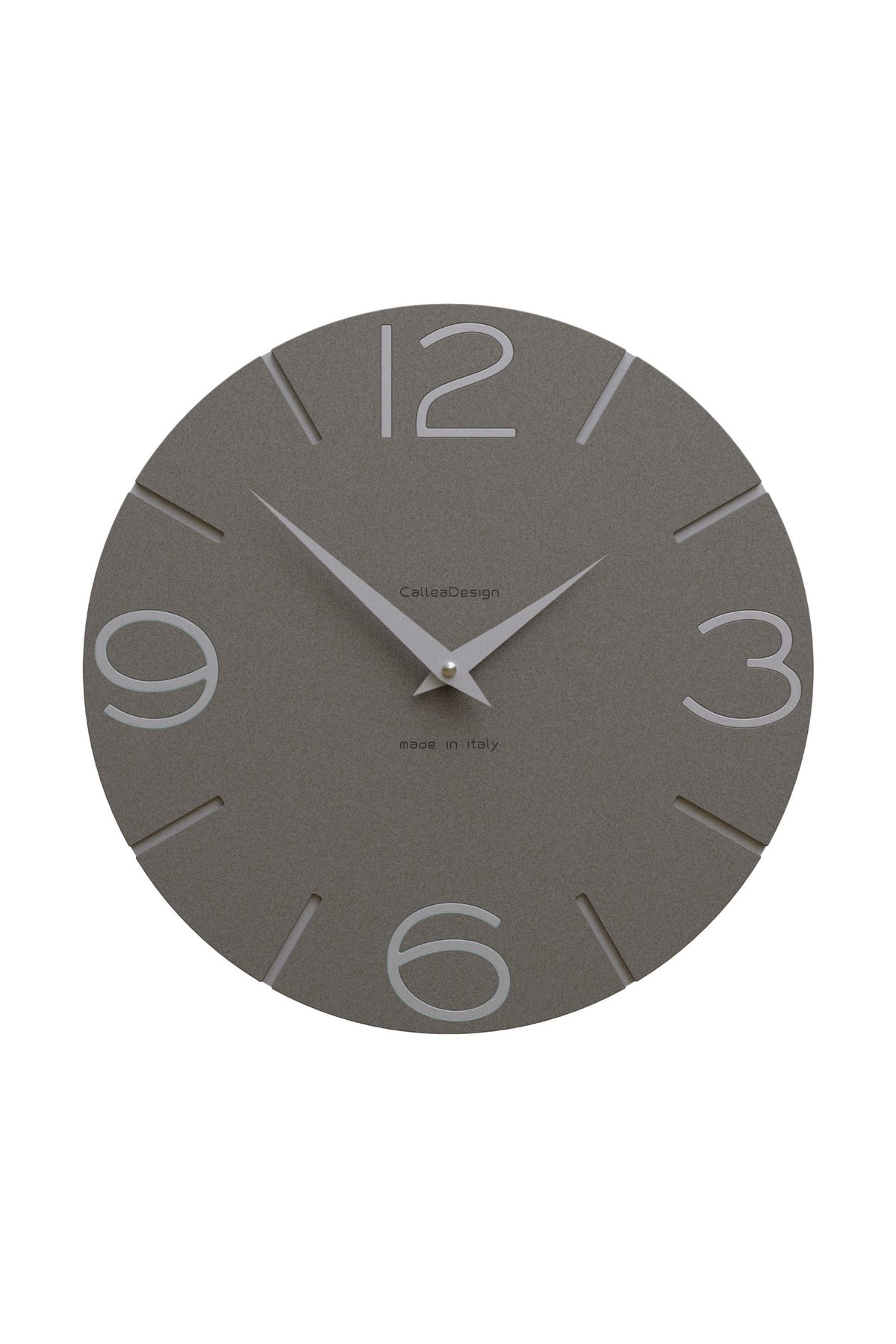 CalleaDesign Smile wall clock in Quartz Grey finish