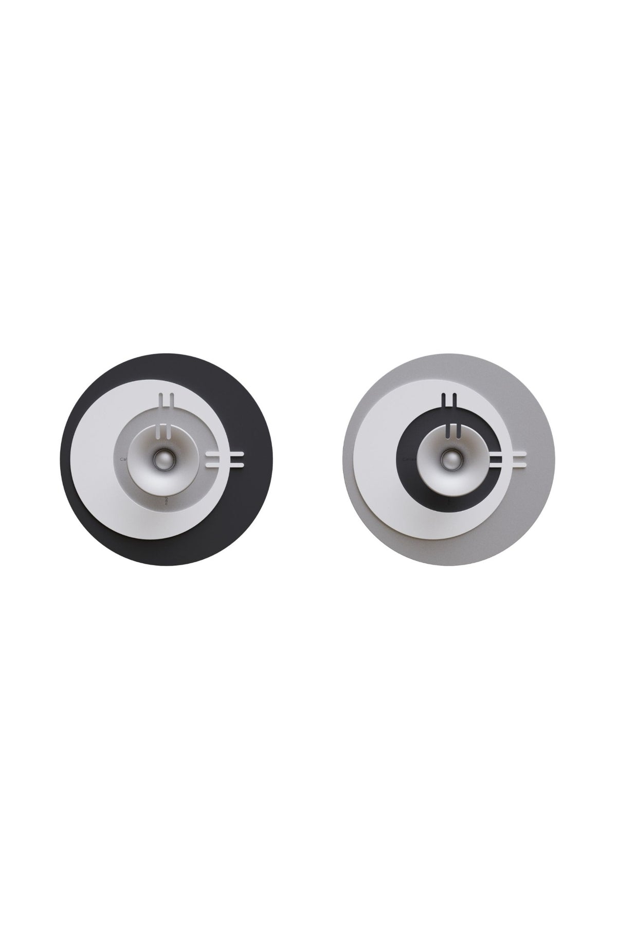 Bitta & Betta wall coat rack pair in the white colourway with contrasting round panels