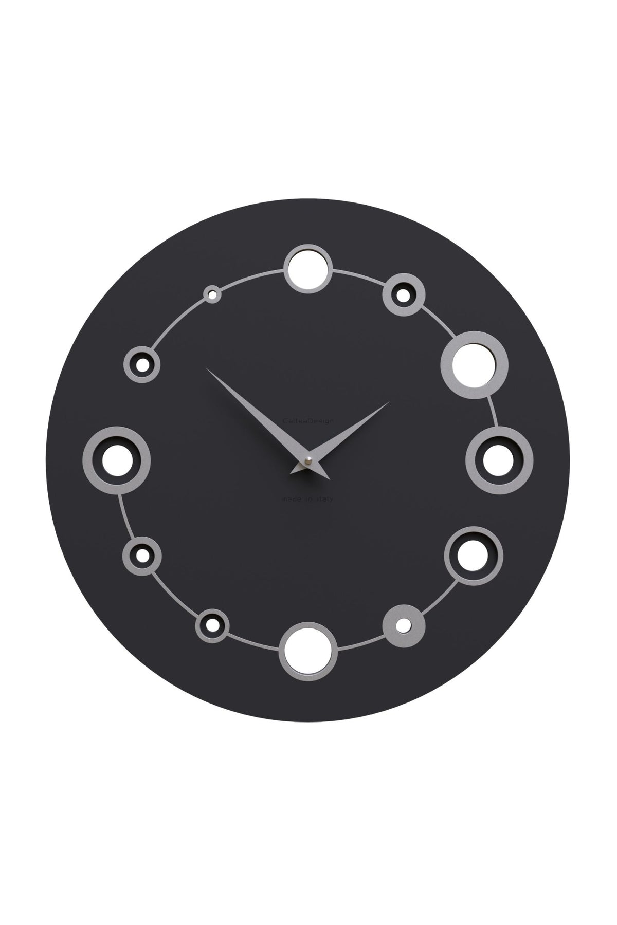 CalleaDesign Orbit wall clock in Black finish