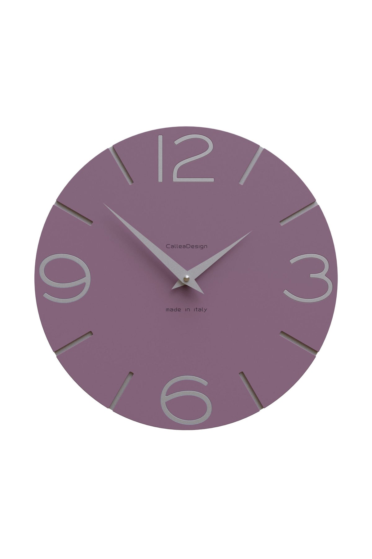 CalleaDesign Smile wall clock in Purple finish