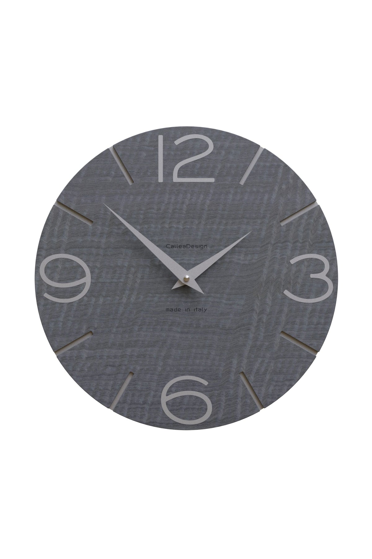 CalleaDesign Smile wall clock in Grey Burl finish