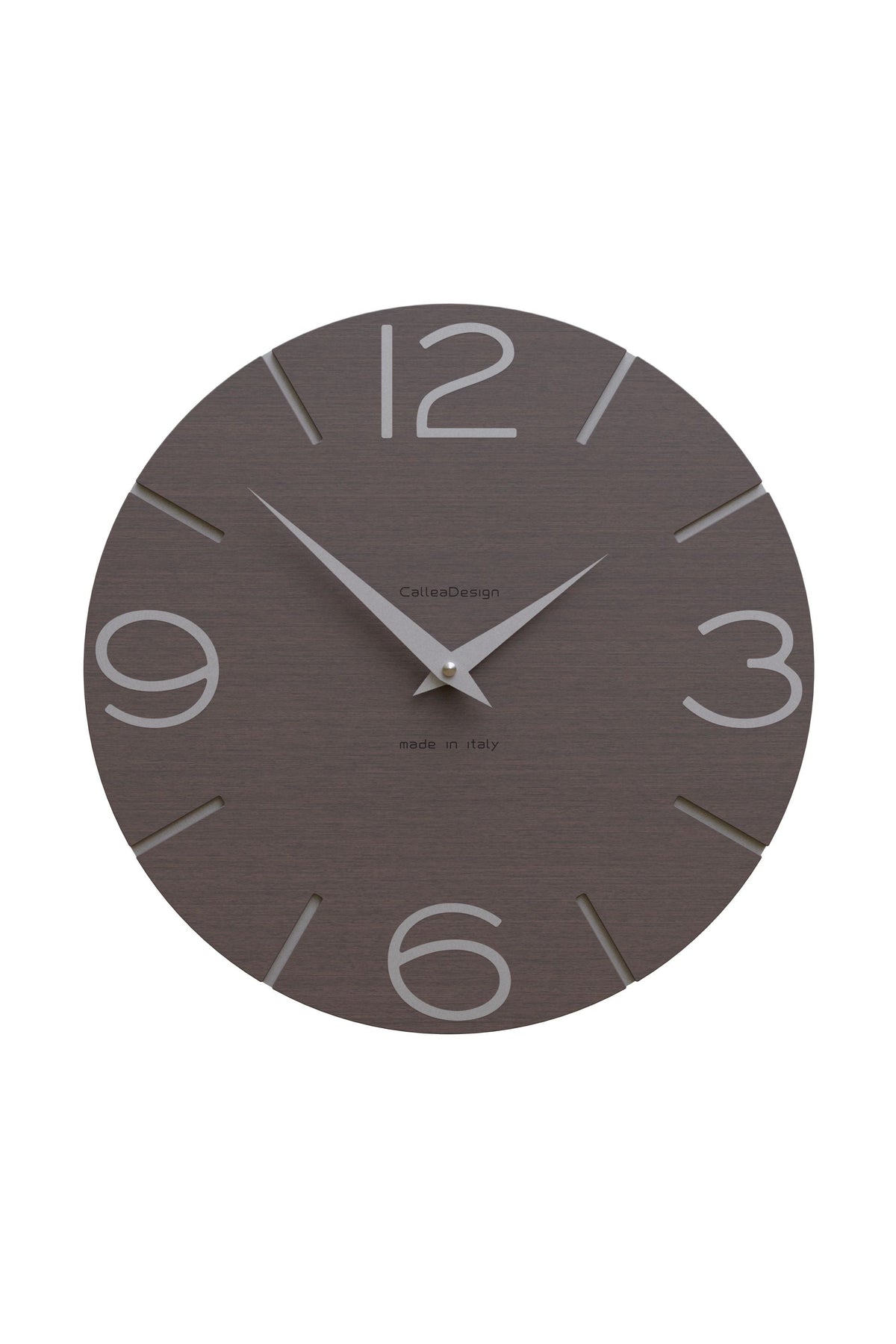 CalleaDesign Smile wall clock in Wenge Oak finish