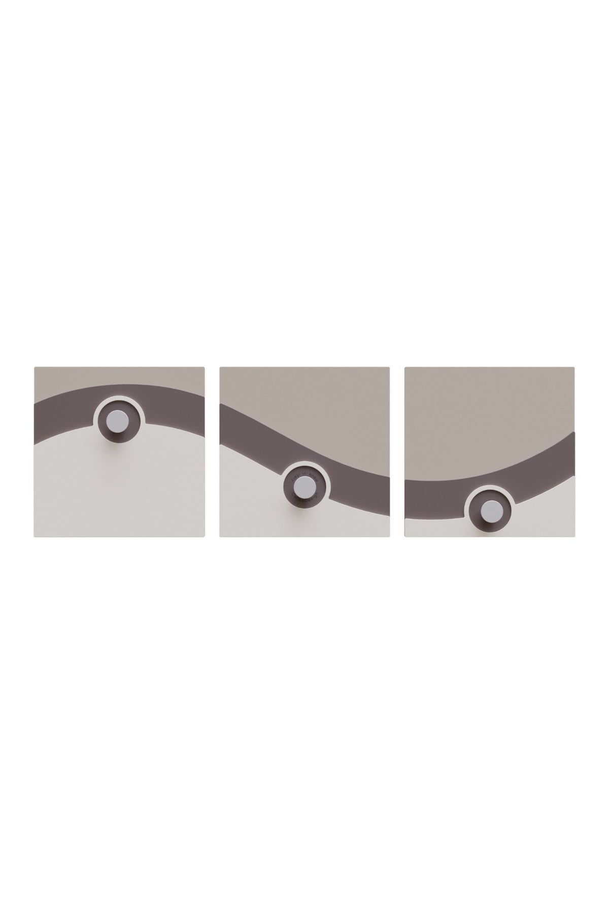 Sophia wall-mounted coat rack in flax with three separate modules