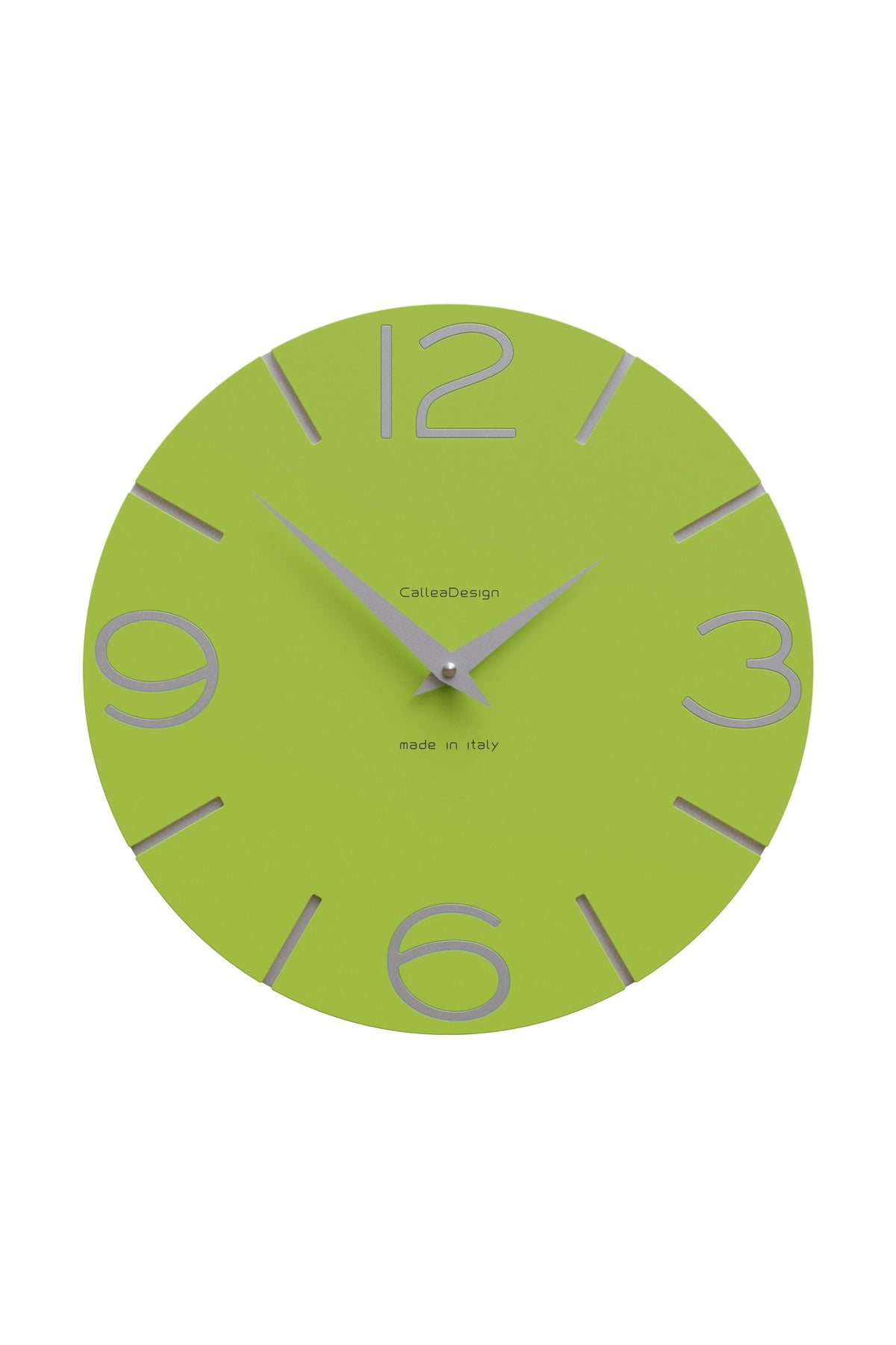 CalleaDesign Smile wall clock in Apple Green finish