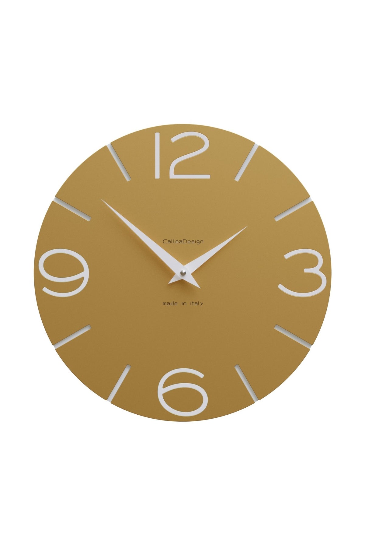 CalleaDesign Smile wall clock in Gold finish