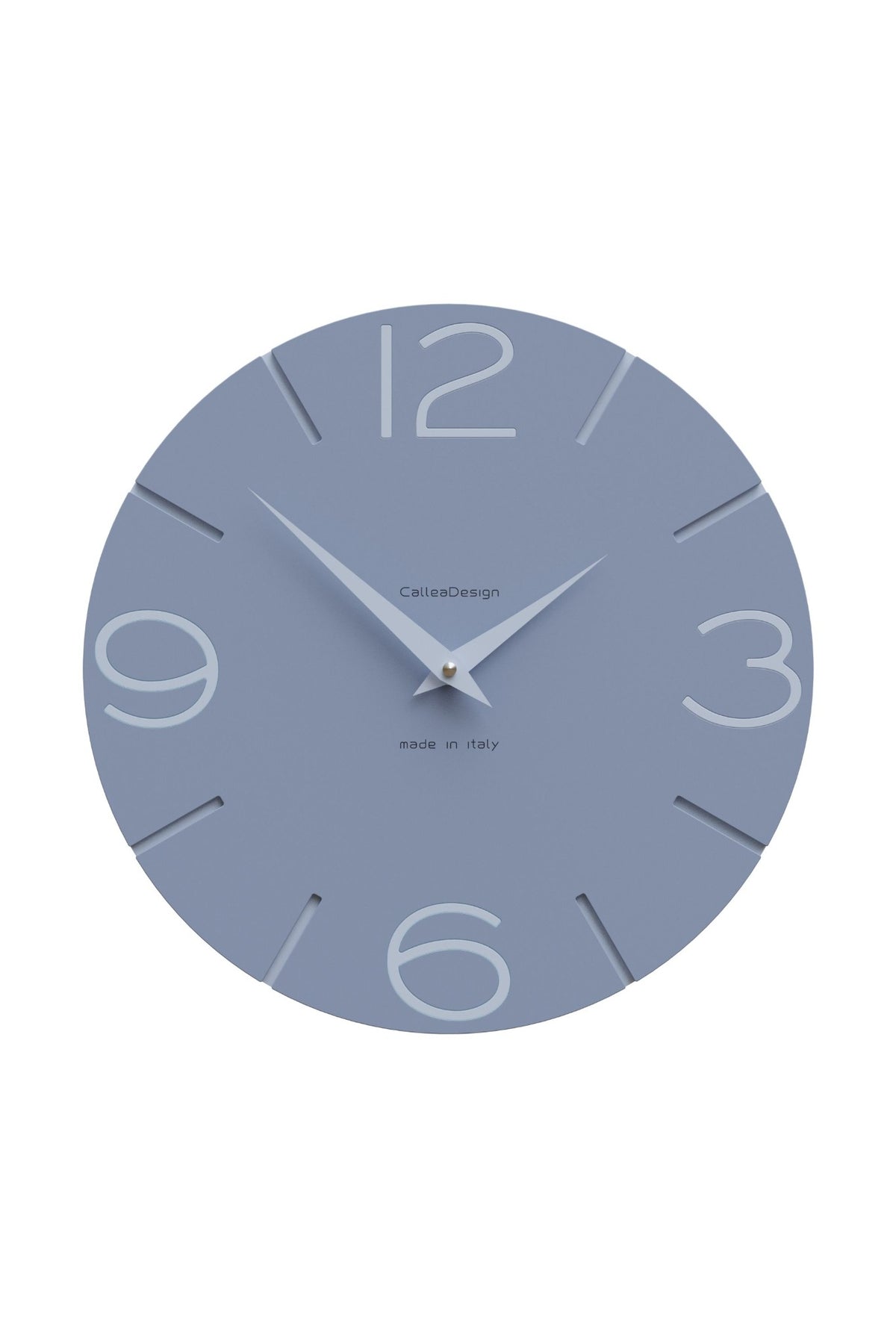 CalleaDesign Smile wall clock in Mid Blue finish